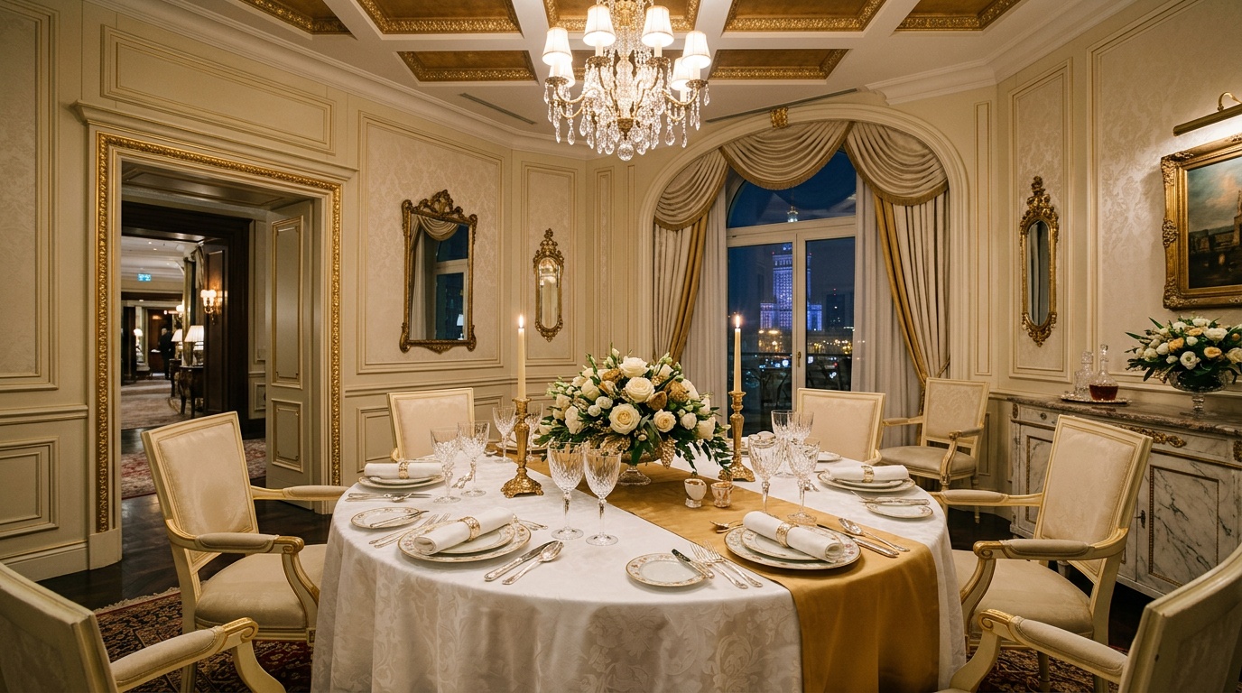 Stół degustacyjny w restauracji Lumière Sapore
